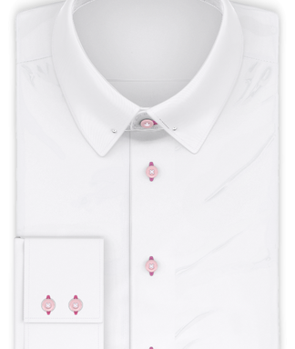 Halbzwirn Stretch Weiß Festliches Hemd