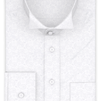 Jacquard Weiß Festliches Hemd – Vorschau 1