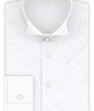 Jacquard Weiß Festliches Hemd