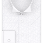 Jacquard Weiß Festliches Hemd – Vorschau 1