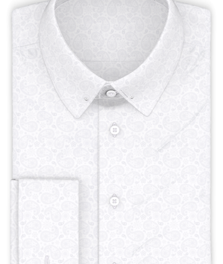 Jacquard Weiß Festliches Hemd