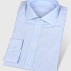 Leinenhemd Blau liniert – Vorschau 1