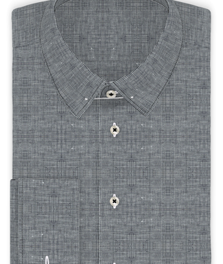 Leinen Schwarz Pepita Festliches Hemd