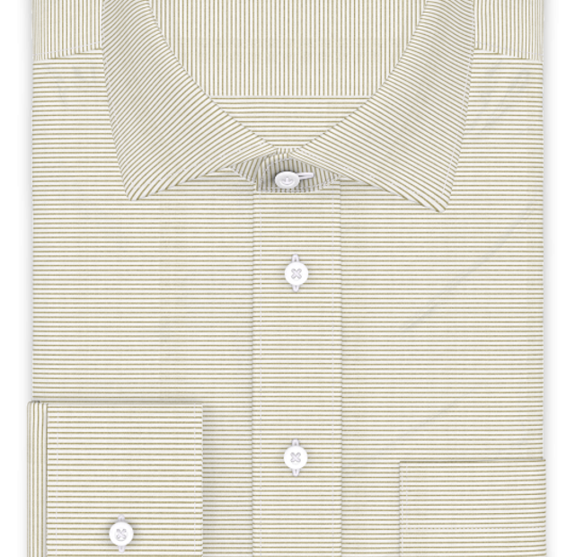 Leinen Sand querliniert Freizeithemd – Vorlagenbild