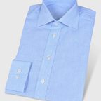 Pepita-Hemd Leinen Blau – Vorschau 1