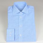 Pepita-Hemd Leinen Blau – Vorschau 4