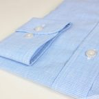 Pepita-Hemd Leinen Blau – Vorschau 6