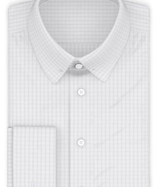 Vollzwirn Weiß kariert Festliches Hemd