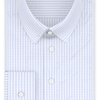 Full-twist light blue checkered formal shirt – Preview 1