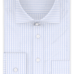 Full-twist light blue checkered business shirt – Preview 1