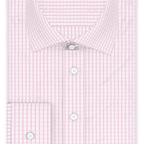 Full-twist pink checkered casual shirt – Preview 1