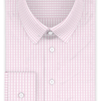 Full-twist pink checkered formal shirt – Preview 1