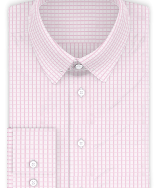 Vollzwirn Rosa kariert Festliches Hemd
