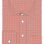 Rust red black double checkered casual shirt – Preview 1