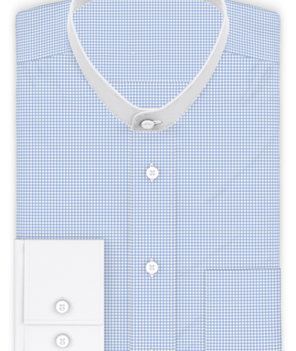 Mini Vichykaro Hellblau Businesshemd