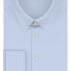 Mini Vichy checkered light blue formal shirt – Preview 1