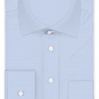 Mini Vichy checkered light blue casual shirt – Preview 1