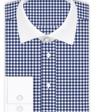 Vichykaro Dunkelblau Businesshemd