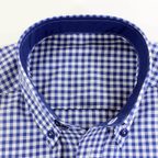 Vichykarohemd dunkelblau kariert – Vorschau 2