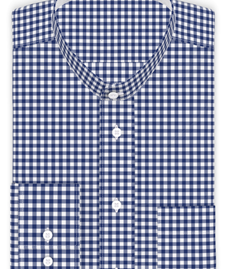 Vichykaro Dunkelblau Freizeithemd