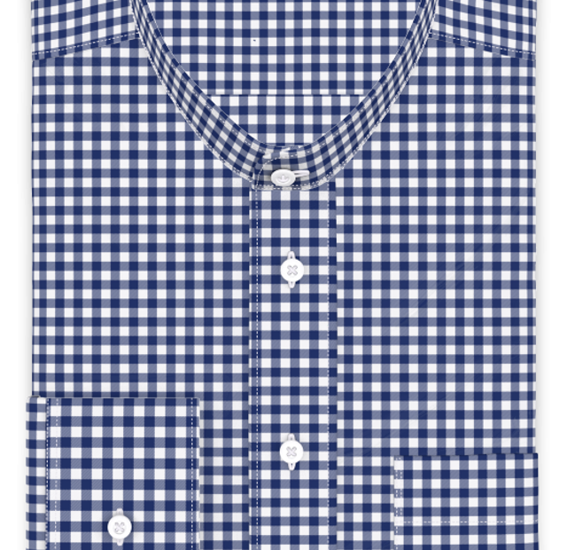 Vichykaro Dunkelblau Freizeithemd – Vorlagenbild