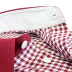 rot weiß kariertes Hemd mit dunkelroten Kontrastfarben – Vorschau 7
