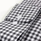 Checkered Shirt White Grey with Cutaway Collar – Preview 7