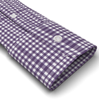 Vichy checkered purple business shirt with white contrast – Preview 2