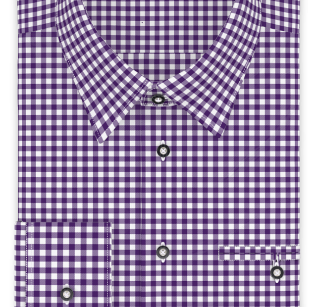 Vichykaro Violett Trachtenhemd – Vorlagenbild