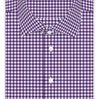 Vichykaro Violett Kurarmhemd – Vorschau 1