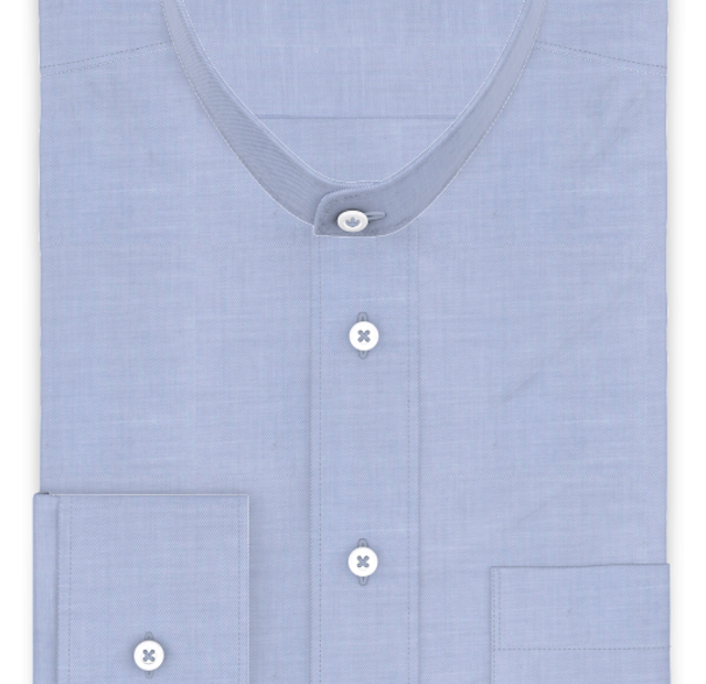 Full-twist twill blue business shirt – Template image