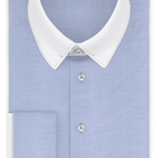 Full-twist twill blue formal shirt – Preview 1