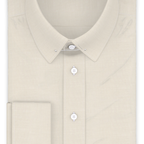 Full-twist twill cream formal shirt – Preview 1