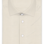 Full-twist twill cream short-sleeve shirt – Preview 1