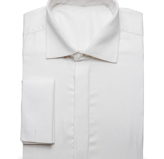 Festive shirt in cream with cuff – Template image