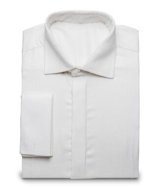 Festliches Hemd in Creme mit Umschlagmanschette