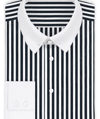 Halbzwirn Römerstreifen Schwarz Businesshemd