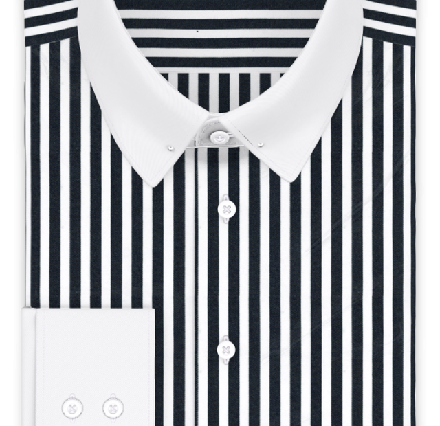 Half-twist Roman stripe black business shirt – Template image
