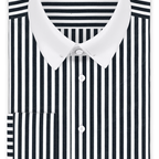 Half-twist Roman stripe black business shirt – Preview 1