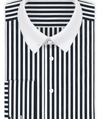 Halbzwirn Römerstreifen Schwarz Businesshemd