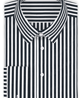 Halbzwirn Römerstreifen Schwarz Festliches Hemd