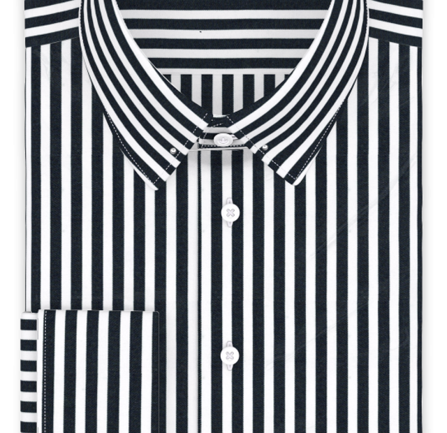 Half-twist Roman stripe black formal shirt – Template image