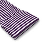 Wing collar shirt half-twist Roman stripe dark purple formal shirt – Preview 2