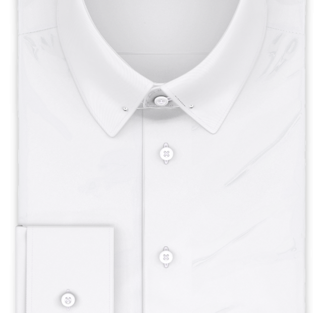 Full-twist twill white business shirt – Template image