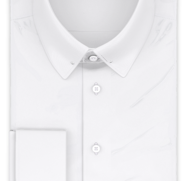 Full-twist twill white formal shirt – Template image