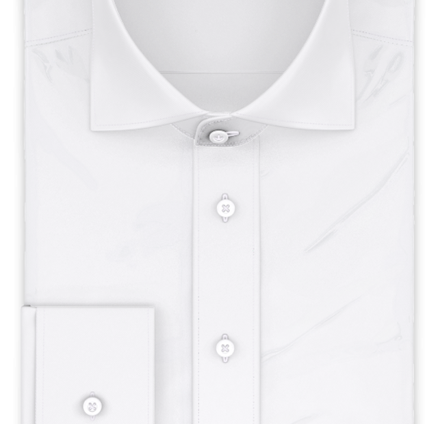 Full-twist twill white business shirt – Template image