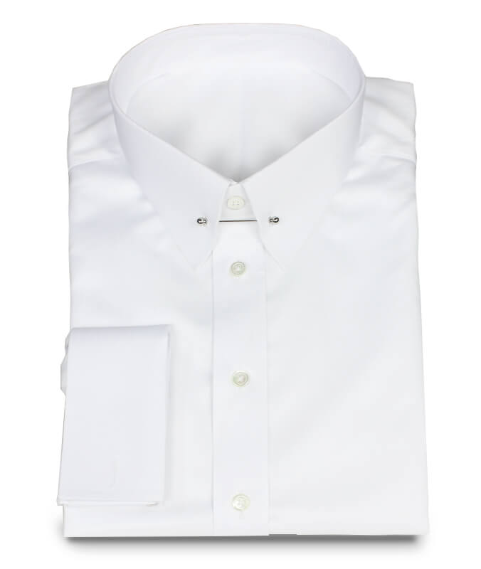Festive shirt white with Picadilly collar