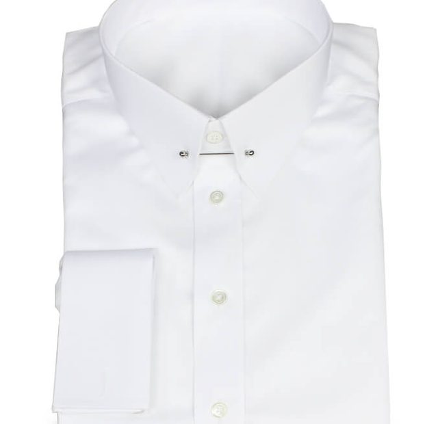 Festliches Hemd weiß mit Piccadilly-Kragen – Vorlagenbild