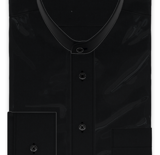 Full-twist twill black casual shirt – Template image