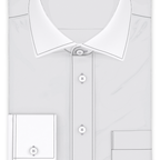 Full-twist twill light gray business shirt – Preview 1